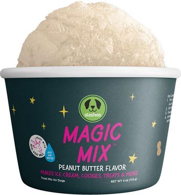 Show full view: Stashios Magic Mix High-Protein Peanut Butter Flavor with Goat Milk Baking Mix Dog Treat, 4-oz jar slide 3 of 8