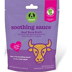 Stashios Soothing Sauce Beef Flavor Calming Powder Supplement for Dogs & Cats, 3-oz bag