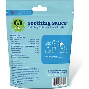 Stashios Soothing Sauce Chicken Flavor Calming Powder Supplement for Dogs & Cats, 3-oz bag
