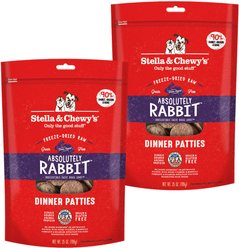Stella & Chewy's Absolutely Rabbit Dinner Patties Freeze-Dried Raw Dog Food, 50-oz bundle