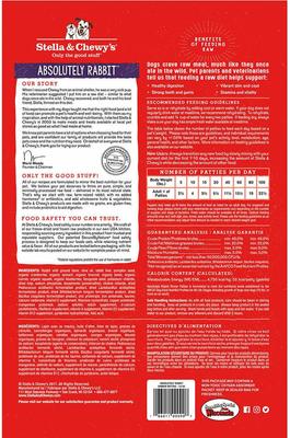 Show full view: Stella & Chewy's Absolutely Rabbit + Duck Duck Goose Dinner Patties Freeze-Dried Dog Food slide 3 of 9