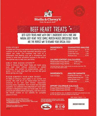 Show full view: Stella & Chewy's Beef Heart Freeze-Dried Raw Dog Treats, 6-oz bundle slide 3 of 10
