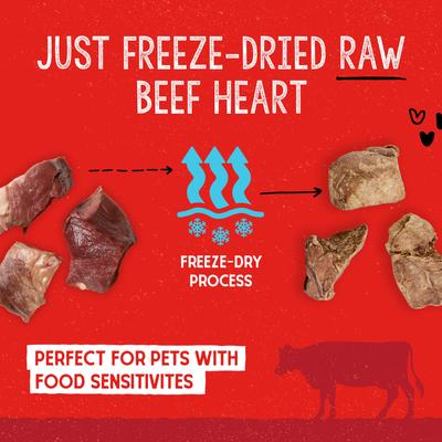 Show full view: Stella & Chewy's Beef Heart Freeze-Dried Raw Dog Treats, 6-oz bundle slide 6 of 10