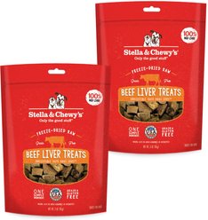 Stella & Chewy's Beef Liver Freeze-Dried Raw Dog Treats, 6-oz bundle
