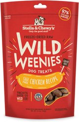Stella & Chewy's Beef Wild Weenies + Chicken Wild Weenies Freeze-Dried Dog Treats, 3.25-oz bag, pack of 2 slide 2 of 9