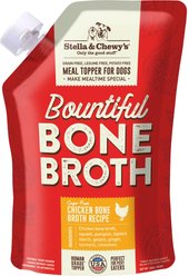 Stella & Chewy's Bountiful Bone Broth Cage-Free Chicken Recipe Meal Dog Food Topper, 16-oz pouch