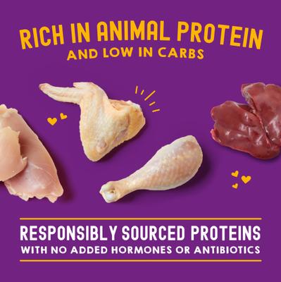 Show full view: Stella & Chewy's Carnivore Cravings Chicken & Chicken Liver Flavored Shredded Wet Cat Food, 2.8-oz pouch, case of 24 slide 4 of 10