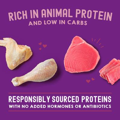 Show full view: Stella & Chewy's Carnivore Cravings Chicken & Tuna Flavored Shredded Wet Cat Food, 2.8-oz pouch, case of 24 slide 5 of 11