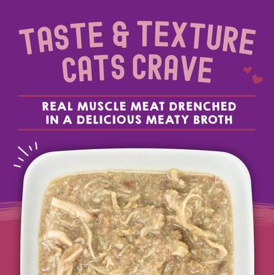 Show full view: Stella & Chewy's Carnivore Cravings Chicken & Tuna Flavored Shredded Wet Cat Food, 2.8-oz pouch, case of 24 slide 3 of 11