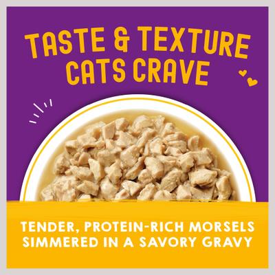 Show full view: Stella & Chewy's Carnivore Cravings Morsels'N'Gravy Chicken & Chicken Liver Recipe Cat Food, 2.8-oz pouch, case of 12 slide 3 of 11