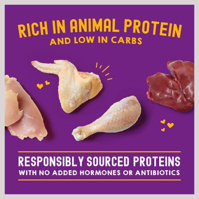 Show full view: Stella & Chewy's Carnivore Cravings Morsels'N'Gravy Chicken & Chicken Liver Recipe Cat Food, 2.8-oz pouch, case of 12 slide 5 of 11