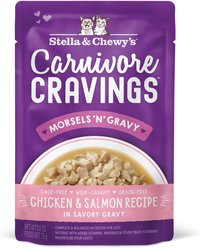 Stella & Chewy's Carnivore Cravings Morsels'N'Gravy Chicken & Salmon Recipe, 2.8-oz pouch, case of 12