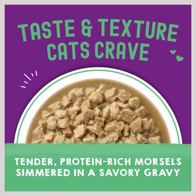Show full view: Stella & Chewy's Carnivore Cravings Morsels'N'Gravy Salmon & Tuna Recipe Cat Food, 2.8-oz pouch, case of 12 slide 6 of 11