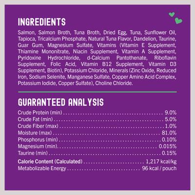 Show full view: Stella & Chewy's Carnivore Cravings Morsels'N'Gravy Salmon & Tuna Recipe Cat Food, 2.8-oz pouch, case of 12 slide 9 of 11