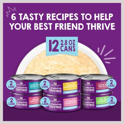 Show full view: Stella & Chewy's Carnivore Cravings Purrfect Pate Variety Pack Cat Food, 2.8-oz can, case of 12 slide 3 of 11