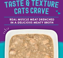 Stella & Chewy's Carnivore Cravings Salmon, Tuna & Mackerel Flavored Shredded Wet Cat Food, 2.8-oz pouch, case of 24 slide 2 of 9