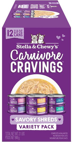 Stella & Chewy's Carnivore Cravings Savory Shreds Variety Pack