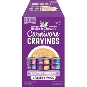 Stella & Chewy's Carnivore Cravings Savory Shreds Variety Pack