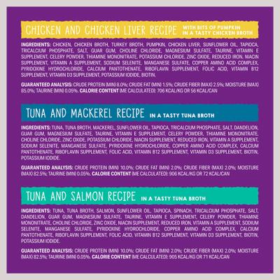 Show full view: Stella & Chewy's Carnivore Cravings Savory Shreds Variety Pack Cat Food, 2.8-oz can, case of 12 slide 7 of 11