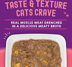 Stella & Chewy's Carnivore Cravings Tuna & Pumpkin Flavored Shredded Wet Cat Food, 2.8-oz pouch, case of 24 slide 2 of 9