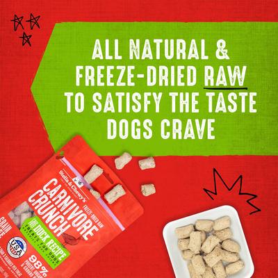 Show full view: Stella & Chewy's Carnivore Crunch Cage-Free Duck Recipe Freeze-Dried Raw Dog Treats, 6.5-oz bundle slide 5 of 13