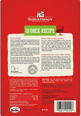 Show full view: Stella & Chewy's Carnivore Crunch Cage-Free Duck Recipe Freeze-Dried Raw Dog Treats, 6.5-oz bundle slide 3 of 13