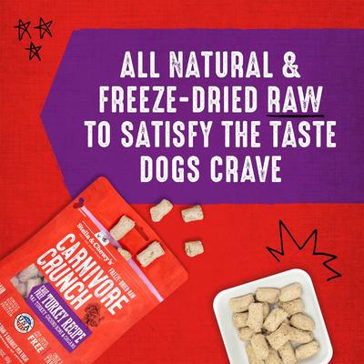 Show full view: Stella & Chewy's Carnivore Crunch Cage-Free Turkey Recipe Freeze-Dried Raw Dog Treats, 3.25-oz bag slide 5 of 13