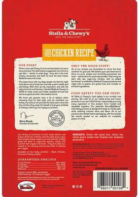 Show full view: Stella & Chewy's Carnivore Crunch Grass-Fed Beef Recipe + Cage-Free Chicken Recipe Freeze-Dried Dog Treats, 3.25-oz bag, bundle of 2 slide 3 of 9