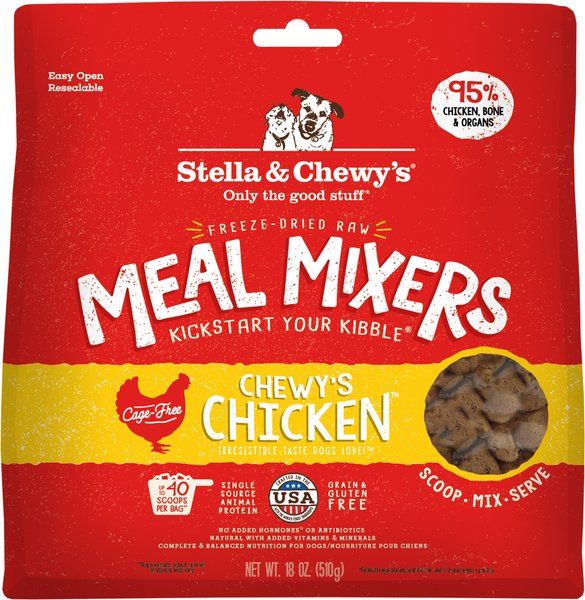 Stella & Chewy's Chewy's Chicken Meal Mixers Freeze-Dried Raw Dog Food Topper, 18-oz bag