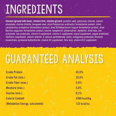 Show full view: Stella & Chewy's Chick Chick Chicken Dinner Morsels Freeze-Dried Raw Cat Food, 18-oz bag + Stella & Chewy's Stella's Solutions Digestive Boost Chicken Freeze-Dried Raw Cat Food, 7.5-oz bag slide 8 of 9