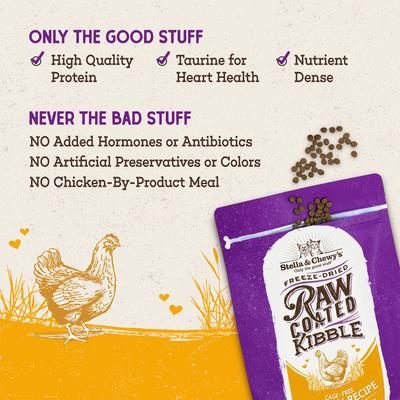 Show full view: Stella & Chewy's Chicken Flavored Raw Coated Cage Free Dry Cat Food, 5-lb bag slide 5 of 10