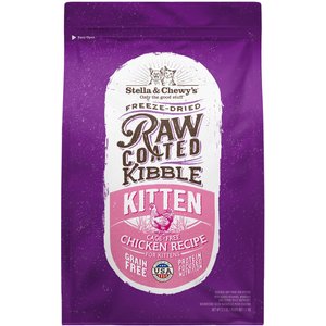 Stella & Chewy's Chicken Flavored Raw Coated Cage-Free Kitten Dry Cat Food, 5-lb bag