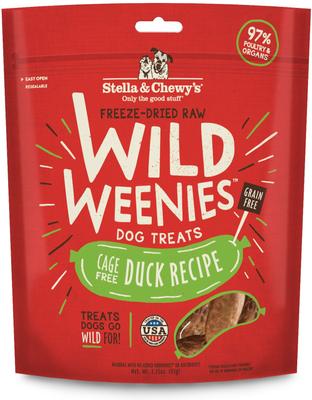 Show full view: Stella & Chewy's Chicken Wild Weenies + Duck Wild Weenies Freeze-Dried Raw Dog Treats, 3.25-oz bag, pack of 2 slide 6 of 9