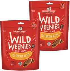 Stella & Chewy's Chicken Wild Weenies Freeze-Dried Raw Dog Treats, 6.5-oz bundle slide 1 of 8