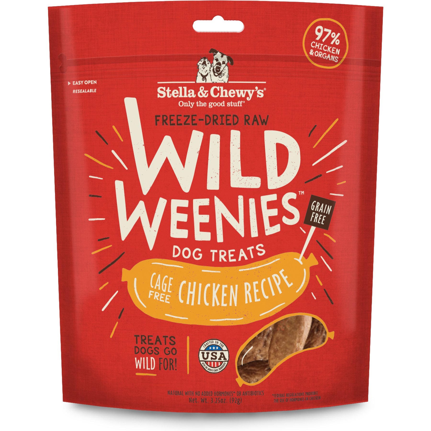 Stella & Chewy's Chicken Wild Weenies Freeze-Dried Raw Dog Treats, 3.25-oz bag