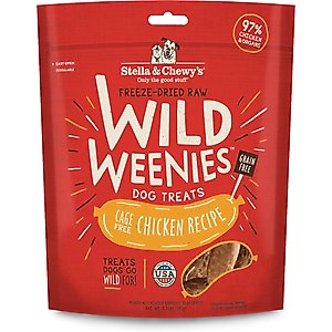 Stella & Chewy's Chicken Wild Weenies Freeze-Dried Raw Dog Treats, 3.25-oz bag