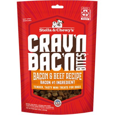 Stella & Chewy's Stella & Chewy's Crav'n Bac'n Bites Bacon & Beef Recipe Dog Treats, 16.5-oz bundle
