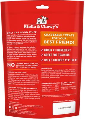 Show full view: Stella & Chewy's Crav'n Bac'n Bites Bacon & Beef Recipe Dog Treats, 8.25-oz bag slide 3 of 8