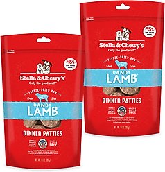 Stella & Chewy's Dandy Lamb Dinner Patties Freeze-Dried Raw Dog Food, 28-oz bundle
