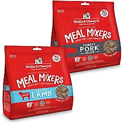 Stella & Chewy's Dandy Lamb Meal Mixers + Purely Pork Freeze-Dried Dog Food Topper