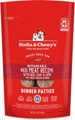 Show full view: Stella & Chewy's Dandy Lamb + Remarkable Red Meat Recipe Dinner Patties Freeze-Dried Dog Food slide 6 of 9