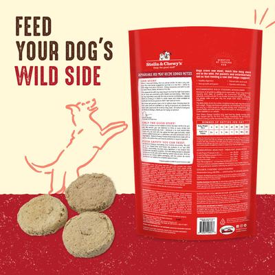 Show full view: Stella & Chewy's Dandy Lamb + Remarkable Red Meat Recipe Dinner Patties Freeze-Dried Dog Food slide 8 of 9