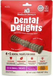 Stella & Chewy's Dental Delights Extra Small Chicken & Parsley Dental Dog Treats, 5.5-oz bag slide 1 of 8