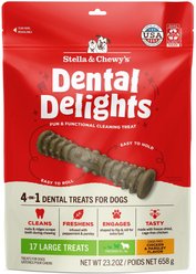 Stella & Chewy's Dental Delights Large Chicken & Parsley Dental Dog Treats, 23.2-oz bag