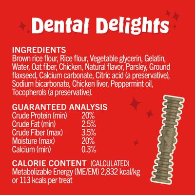 Show full view: Stella & Chewy's Dental Delights Medium Chicken & Parsley Dental Dog Treats, 23.2-oz bag slide 8 of 10