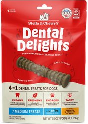 Stella & Chewy's Dental Delights Medium Chicken & Parsley Dental Dog Treats, 5.5-oz bag