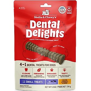 Stella & Chewy's Dental Delights Small Chicken & Parsley Dental Dog Treats, 5.5-oz bag