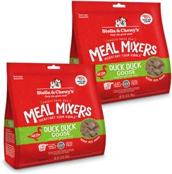 Stella & Chewy's Duck Duck Goose Meal Mixers Freeze-Dried Raw Dog Food Topper, 36-oz bundle