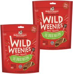 Stella & Chewy's Duck Wild Weenies Freeze-Dried Raw Dog Treats, 6.5-oz bundle