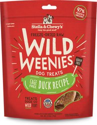 Stella & Chewy's Duck Wild Weenies Freeze-Dried Raw Dog Treats, 3.25-oz bag